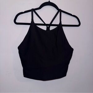 Old Navy Women’s size large Light Support PowerSoft Longline Sports Bra black